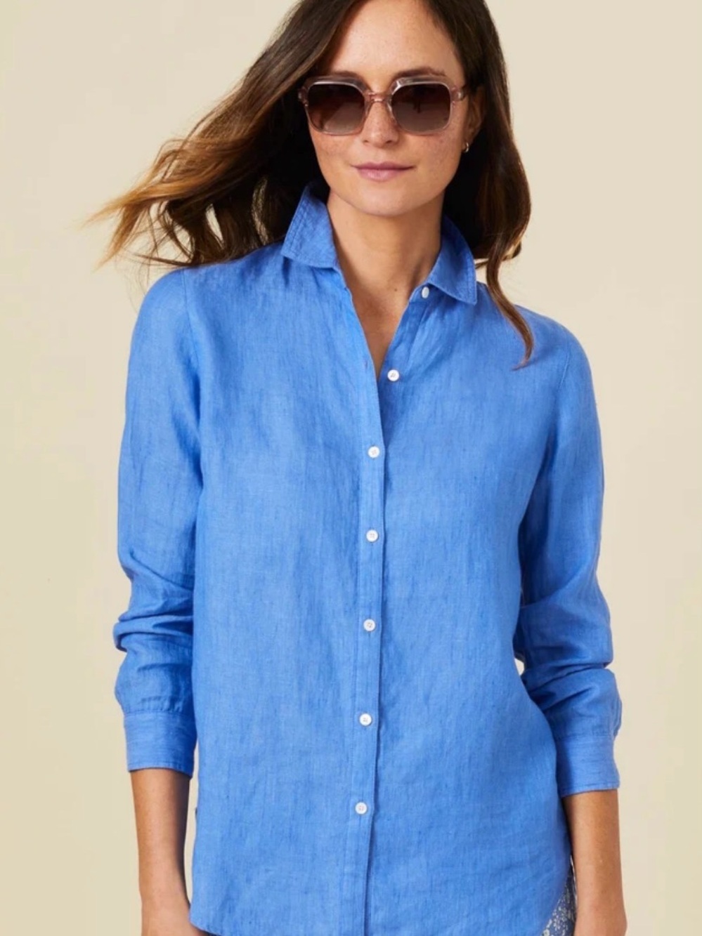 J. McLaughlin Britt linen shirt.